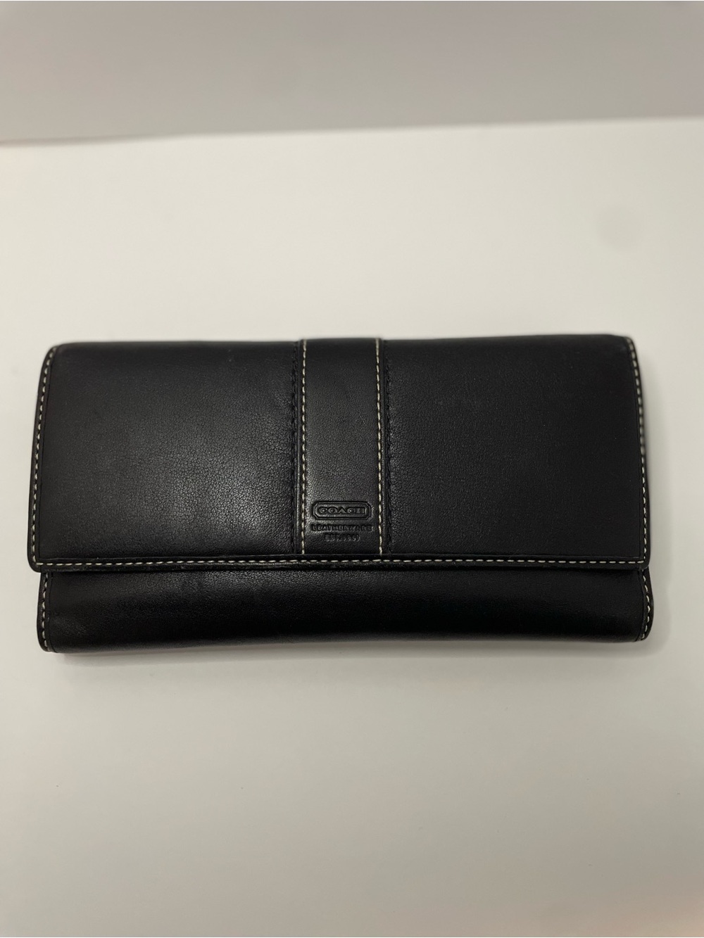 Vintage Coach Hamilton Black Leather Wallet